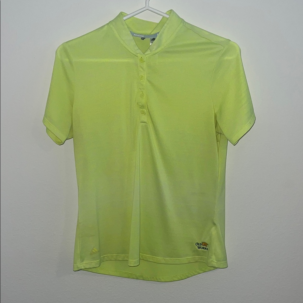 Adidas Women's Neon Yellow Golf Shirt from Old Works